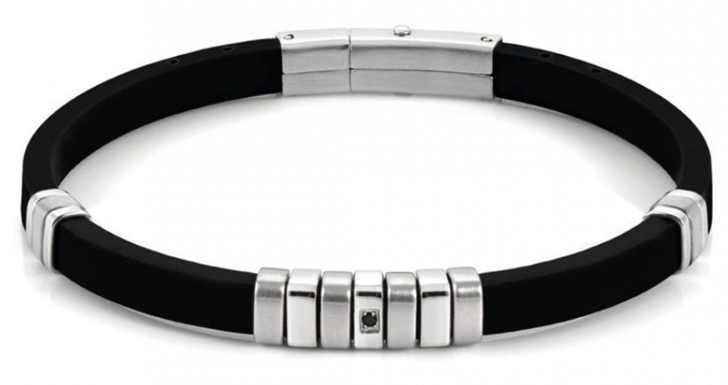 Bransoletka męska Nomination kauczuk z czarną cyrkonią 028805 001✓Biżuteria męska w Sklepie z Biżuterią zegarki-diament.pl✓ Piękne i Eleganckie Bransoletki dla chłopaka.jpg